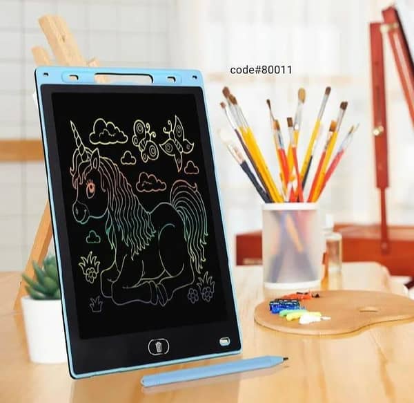 Multi Color Kids Paperless Electric Cell Operate Writing Tablet with Box Multi color 8.5inch