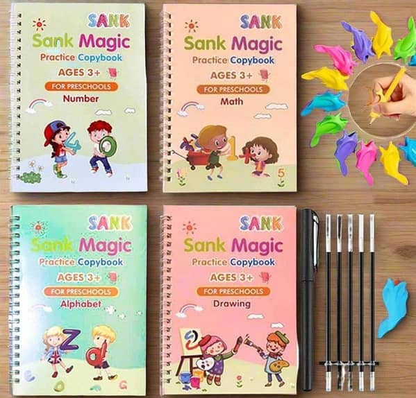 Pack of 4 Sank Magic Practice Copybooks (4 Books)