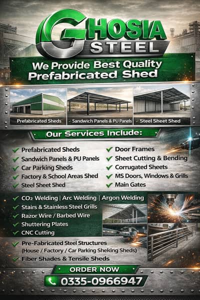 Steel shed. industrial marquee Sandwich panels Car parking Factory Shad