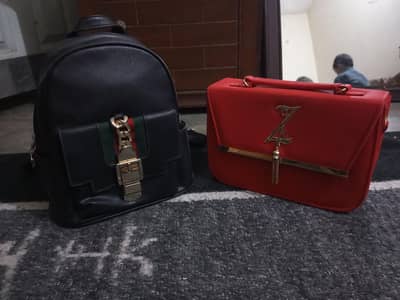 1 backpack and 1side bag