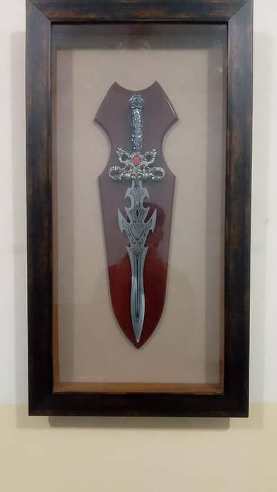 Antique Style Dragon Dagger Display Frame