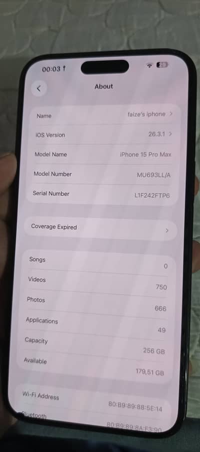 15Pro max lla  model