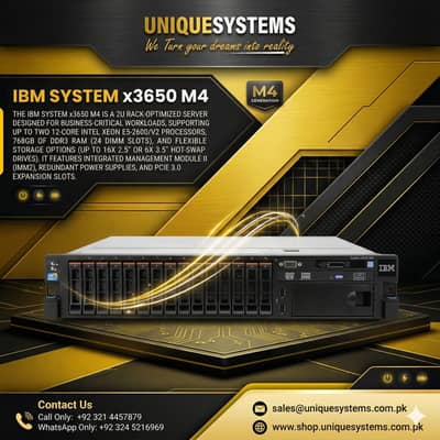 IBM x3650 M4 Server | Perfect for VMware, Proxmox & Plex 2U Rackmount