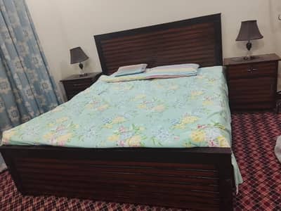 wooden bed