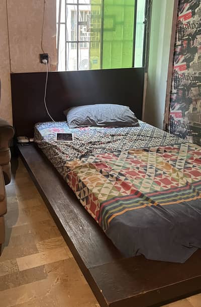 Order made single bed with metress perfect condition