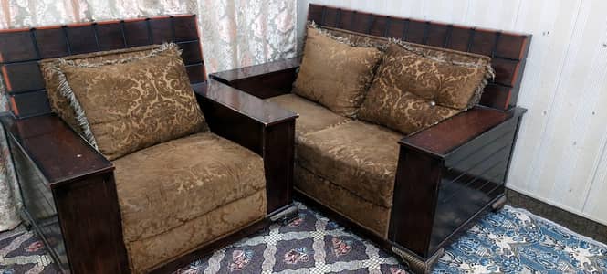 6 seater sofa set of wood