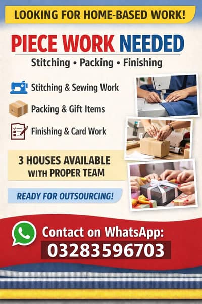 Looking for Home-Based Work – Cutting, Embroidery, Sketching & More!