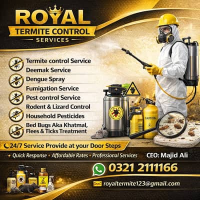 Fumigation Services- Deemak Control-Dangue Spray- Pest Control Near me