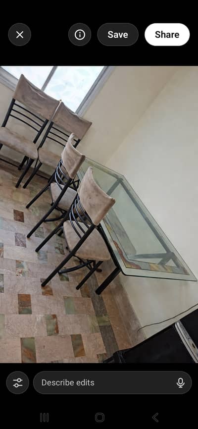 Dinning table with 6 seater chairs