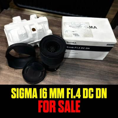 Sigma 16mm F1.4 DC DN for sale (complete box)
