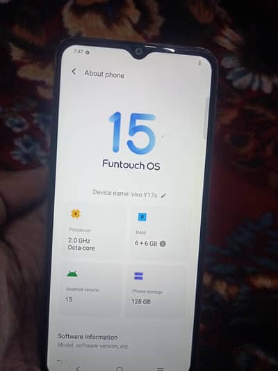 vivo y17s 6+6 gb 128gb glass brak h Thora SA Baki all ok h