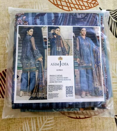 Asim Jofa 3 piece Unstitched Ladies Dress