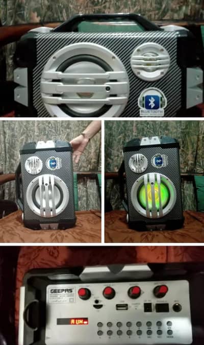 GEEPAS BLUETOOTH RECHARGABLE SPEAKER . CAME FROM ABROAD
