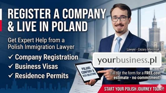 Register a company and live in poland