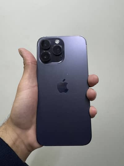 I Phone 14 pro Max PTA Approved Waterpack Deep Purple No Fault