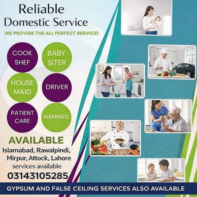 Home Staff Services in Pakistan | Cook, Maid, Babysitter, Driver