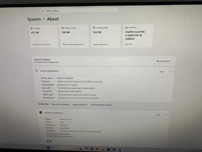 HP Mini PC i5 8th Gen 16 GB RAM 500 GB Drive 128 MB Graphics