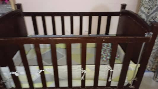 wooden baby cot