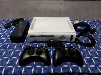 Xbox 360 with 220 games installed.