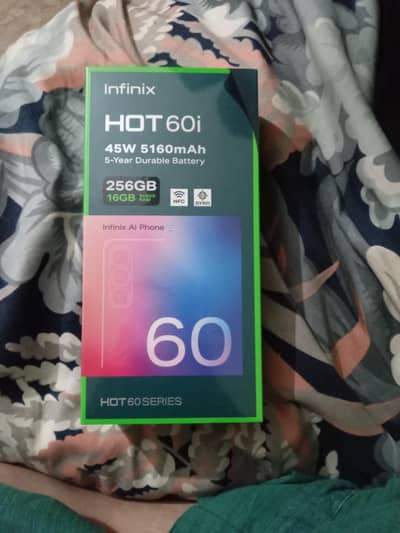 box pack phone non active 8/256 gb infinix hot 60 i