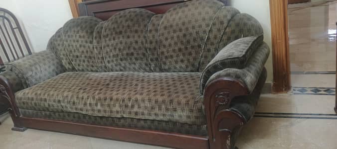 Six seater Beautiful TAHLI WOOD sofa