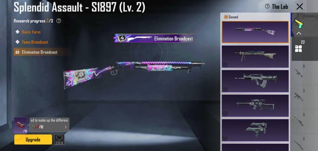 pubg mobile id sall 77 level 56 collection level