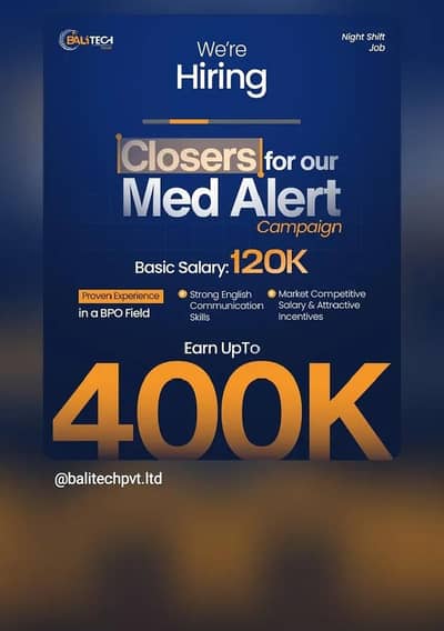 Closers,verifiers, social media manager , female receptionist