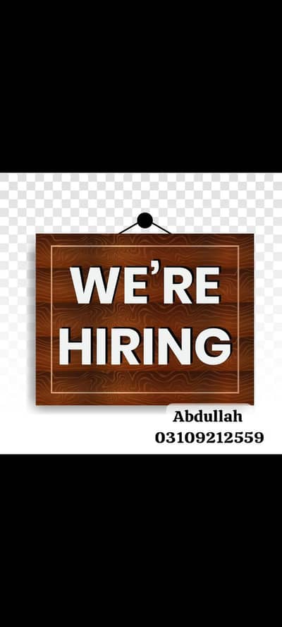 Job opportunity 5 seats available