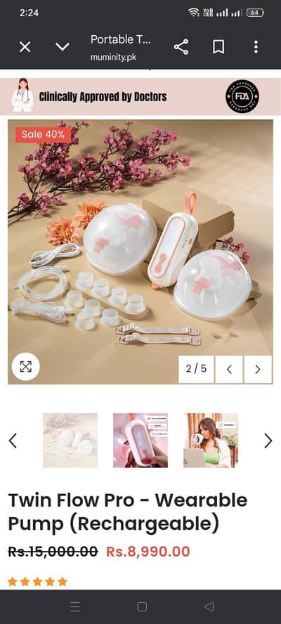 muminity twin flow electric breast pump