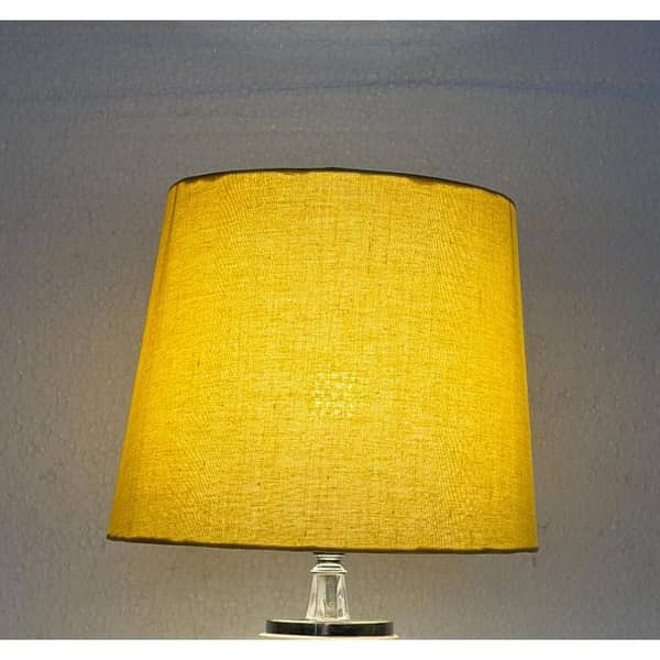 Modern Fabric Table Lamp Shade - Warm Light Linen Lampshade for Bedroom, Living Room & Study Room, Elegant Decorative Light Cover for Bedside Lamp, Soft Ambient Lighting – 11 Inch Height x 8 Inch Width