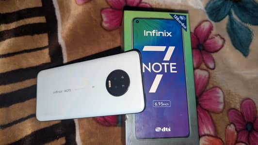 Infinix note 7 with box penal crack