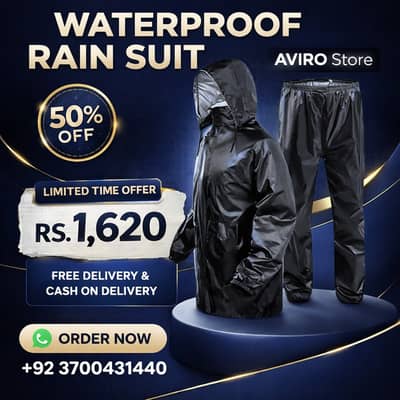 Premium Waterproof Rain Suit for Bikers - Free Delivery