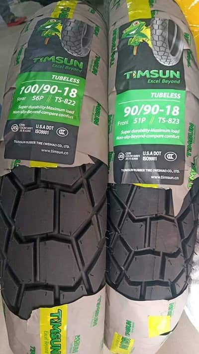 Timsun TS-822 Tubeless Tire 100/90-18 No Punchture 10\10 Condition