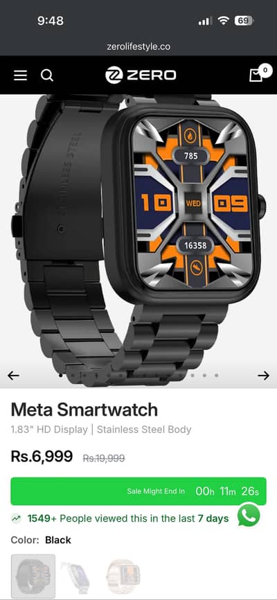 Zero Meta smart watch
