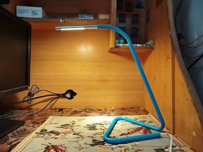 LED Desk Lamp 14 inches Blue Nice Shape Works Great
