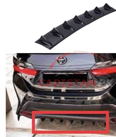 Toyota Corolla X Shark Fin Style Lower Panel Diffuser