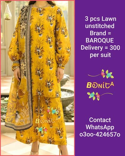 3 pc BAROQUE lawn