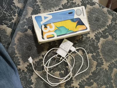 samaung a30 with box charger