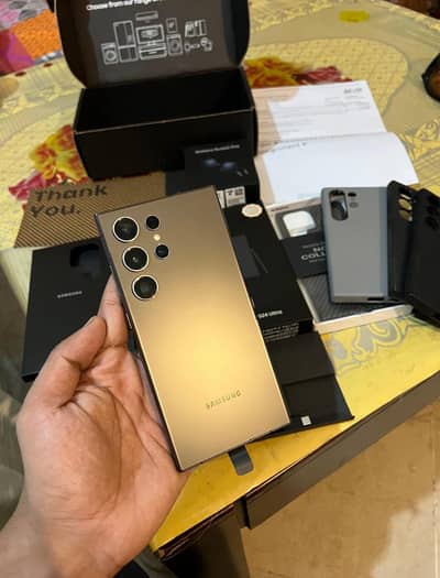 Samsung Mobile S24 Ultra  s25 with box  512  pta approved urgent sale
