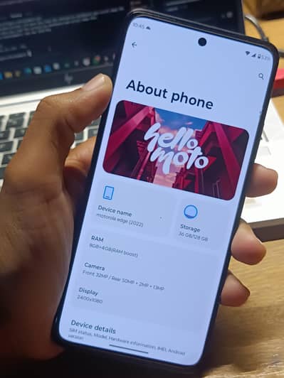 Motorola edge 2022 8/120 PTA approved official