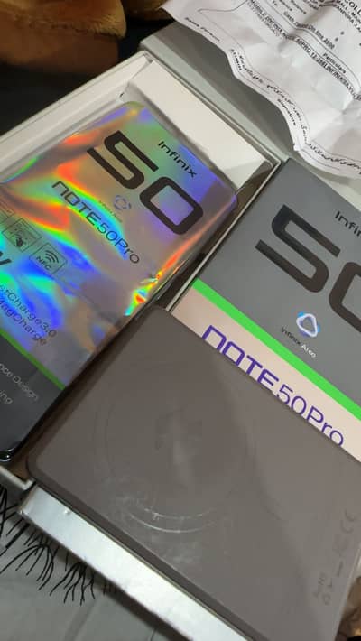 Infinix note 50 pro 10/10 with box Plus Power bank 12GB 256GB