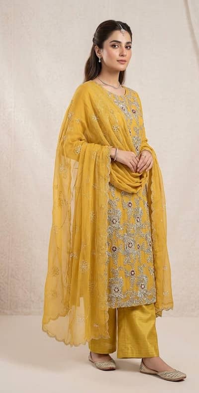 ready to wear beautiful 3 piece dress