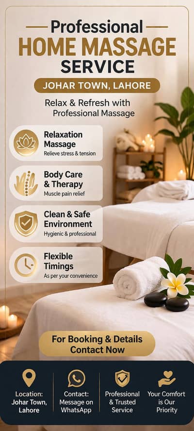 Home Service Available – Johar Town Lahore