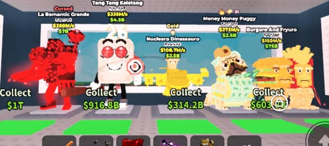 Brainrots for sale in steal a brainrot