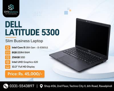 Dell Latitude 5300 | Core i5 8th Gen | 8GB RAM | 256GB SSD