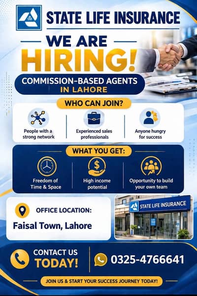 Female Jobs in State Life Insurance Lahore Full & Part Time
