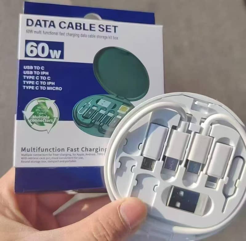 Multi Function 60W Charging Cable Kit – Universal Set Bulk 1
