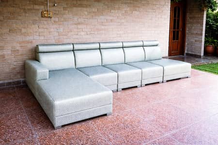 Luxury L-Shape Sofa Set with Sofa Cum Bed