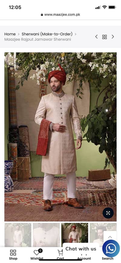 Maazjee groom sherwani