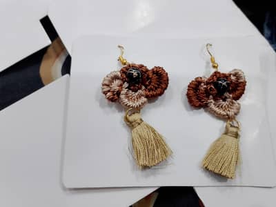 golden charm earrings